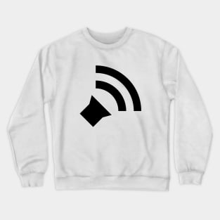 Simple Audio Icon - Black Crewneck Sweatshirt